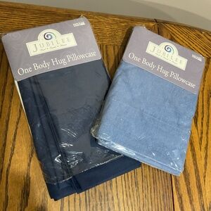 2 Blue Body Hug Pillowcases